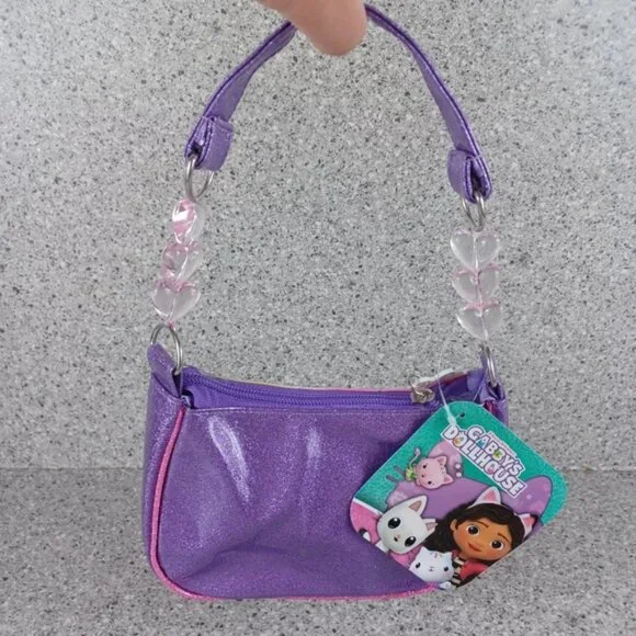 Purse Gabby's Dollhouse Glitter Shoulder Bag Girls Kids Fashion Accessory - Picture 6 of 7
